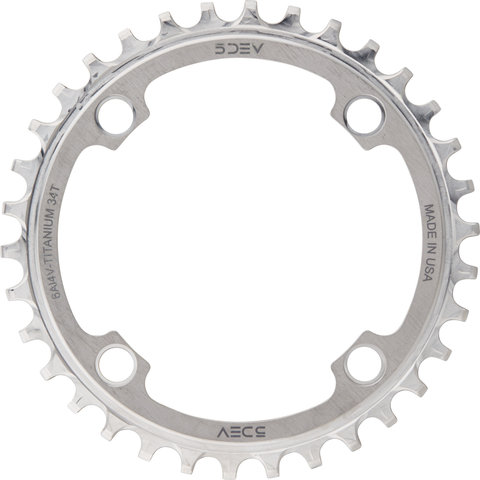 5DEV Titanium Kettenblatt 104BCD 12-fach - raw/34 Z