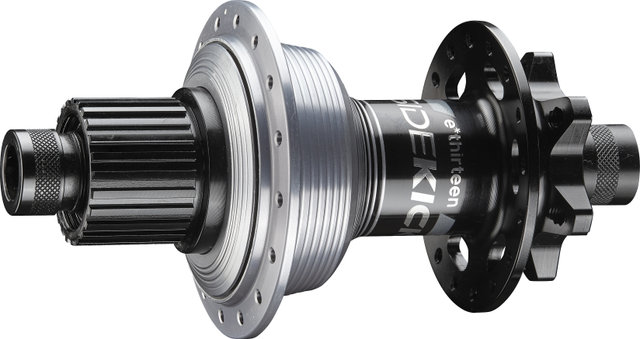 e*thirteen Sidekick Disc 6-Loch Boost HR-Nabe - 32/Shimano Micro Spline/black-sterling silver/Shimano Micro Spline
