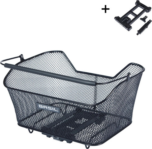Basil Base M MIK Bicycle Basket - black/14 l