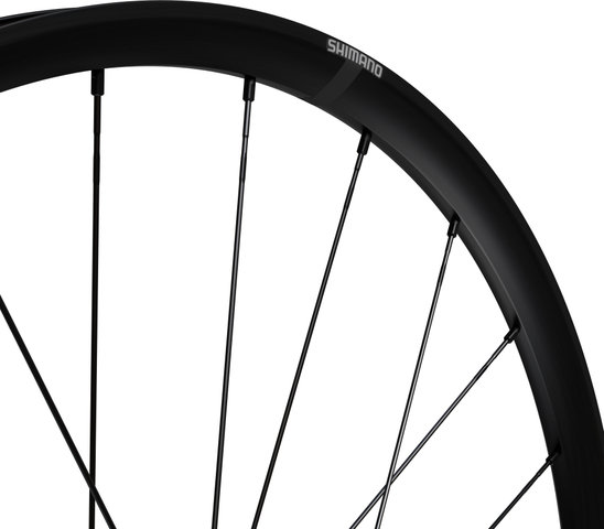 Shimano Juego de Ruedas Logo WH-RX180 Disc Center Lock 28" - negro/28"/Shimano carretera/142 mm/100 mm/Non Boost/Non Boost