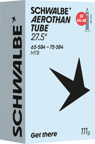 Schwalbe Chambre à air 14L-AE Aerothan pour 27,5" - universal | 65-584 à 75-584 | Valve Presta (SV) | 40 mm