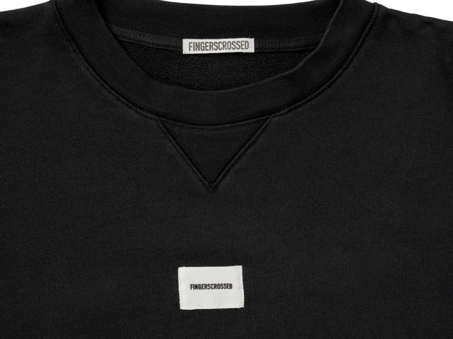 FINGERSCROSSED Longsleeve classique à col rond - logo-black/M