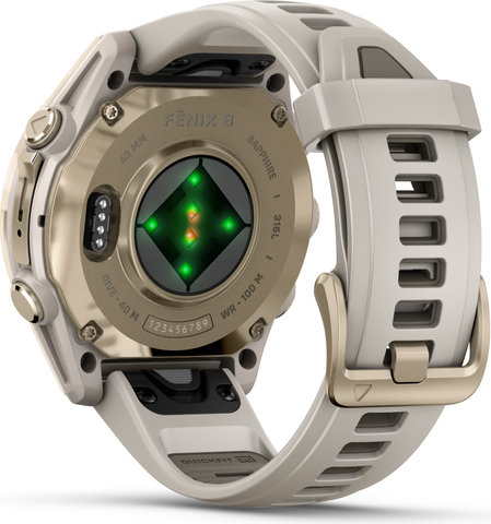Garmin fēnix 8 AMOLED Sapphire GPS multisport smartwatch - mist gray-soft gold Garmin fēnix 8 AMOLED Sapphire GPS multisport smartwatch - mist gray-soft gold