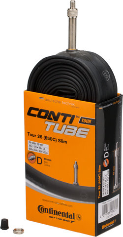 Continental Cámara de aire Tour 26 Slim - universal/Válvula Dunlop (DV)/28-559 a 32-597/26x1 1/8-1.3 (Dunlop 40 mm)/40 