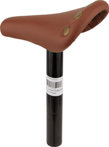 EARLY RIDER Saddle w/ Rivets and Fixed Seatpost - brown/25.4 mm / 170 mm