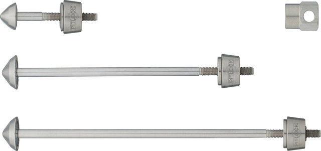Pitlock Locking Skewer Set 02 for Front Wheel + Rear Wheel + Seatpost - silver