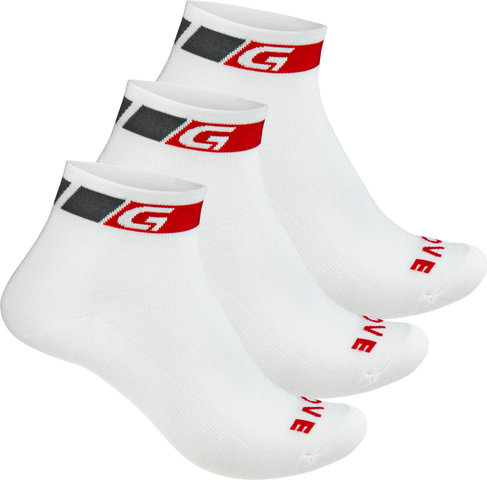 GripGrab Calcetines paquete de 3 pares Classic Low Cut - white/41 - 44