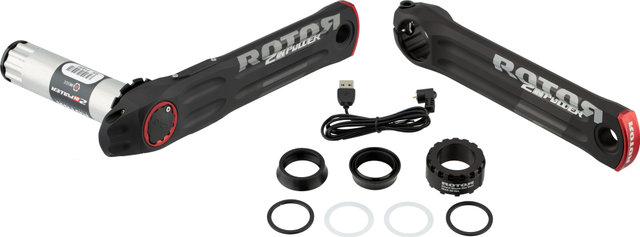 Rotor 2INPower DM Road Power Meter Cranks - black/175,0 mm