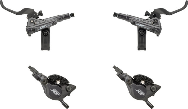 Shimano XT v+h Set Scheibenbremse BR-M8100 mit Metallbelag J-Kit - schwarz | Set | links/rechts (seitenspezifisch)