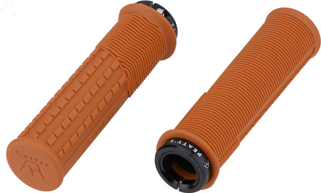 Peaty's Monarch Grips Mushroom Lock-On Handlebar Grips - mango/thick