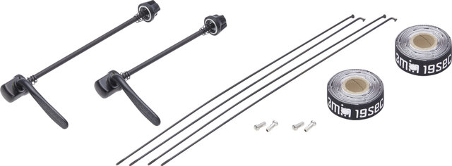 bc basic Juego de ruedas Mountain Alivio Disc 6 agujeros DT Swiss 466d 29" - negro | 29" set (RD 9x100 + RT 10x135) Shimano