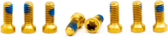 OAK Components Juego de Tornillos de titanio M4x9 para platos 8-bolt - gold