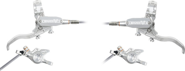 Hope Juego de Frenos de Disco EVO X2 con Latiguillo de Acero Trenzado - silver-silver | Set | left/right (side-specific)
