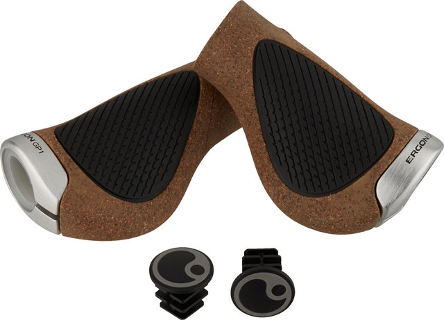Ergon Puños de manillar GP1 Evo Single Twistshift para cambios de empuñadura unilaterales - brown-black