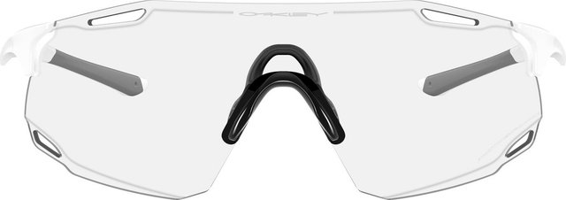 Oakley Cybr Dyno Sportbrille - matte white/clear to black iridium photochromic