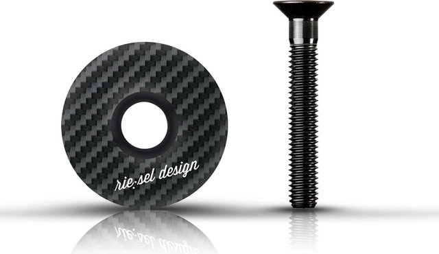 rie:sel Capuchon de Direction stem:cap 1 1/8" - stealth/1 1/8"