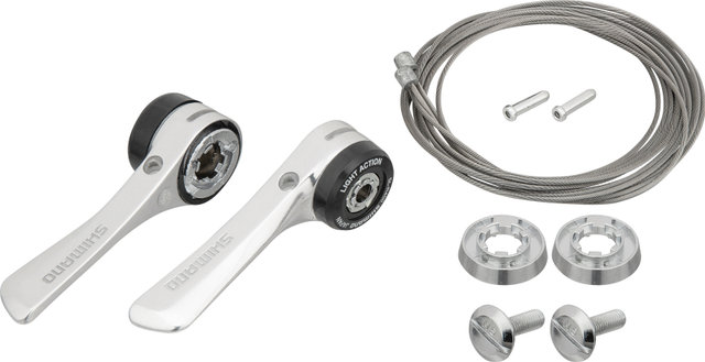 Shimano Set de manetas cambios d+t SL-R400 2-/3-/8-vel. p. cuadros de aluminio - plata