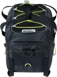Basil Miles Trunk Bag - black lime/7 l