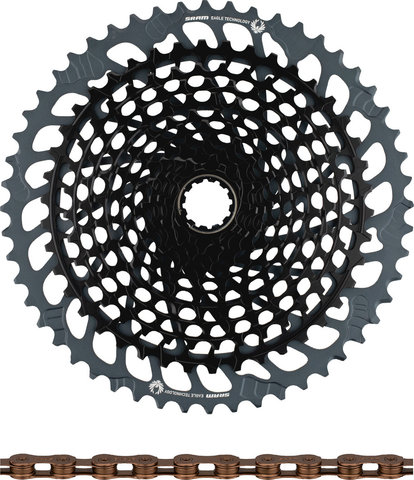 SRAM X01 Eagle XG-1295 Cassette + Eagle Chain 12-speed Wear Kit - black - XX1 copper/126/10-52