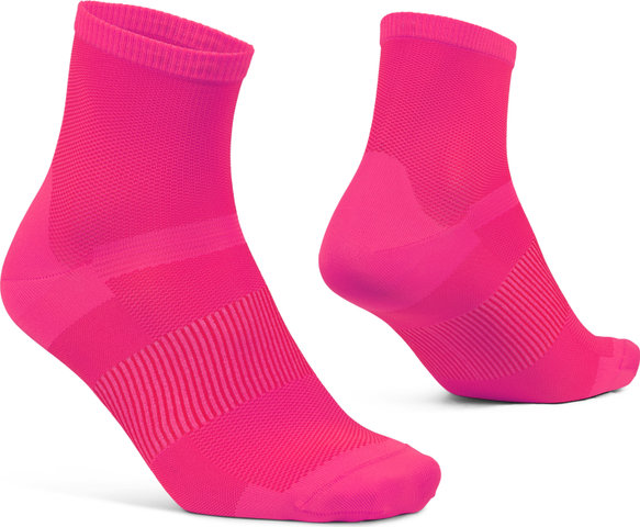 GripGrab Lightweight Airflow Socken - pink hi-vis/41 - 44