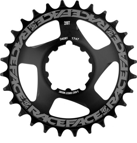 Race Face Narrow Wide Kettenblatt Direct Mount für SRAM, 10-/11-/12-fach - black/28 Z