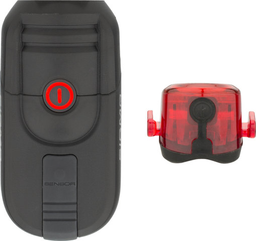 Sigma Aura 45 Frontlicht + Nugget II Rücklicht LED Beleuchtungsset m. StVZO - schwarz