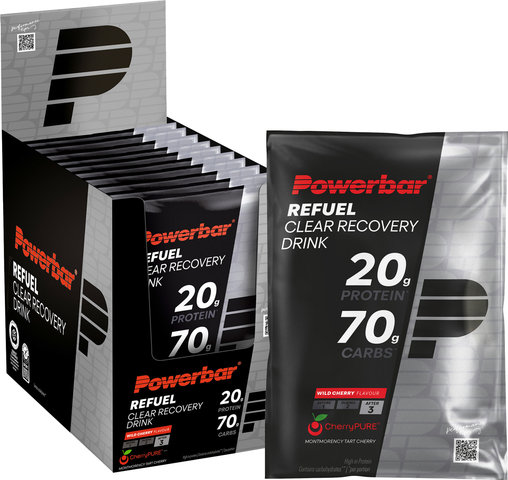 Powerbar Bebida en polvo Refuel Clear Recovery Drink (97 g) - 10 Unidades - cereza