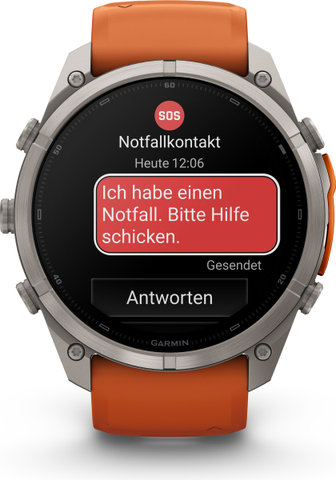Garmin fēnix 9 Pro – inReach AMOLED Titan 51 mm Multisport-Smartwatch - autumn orange-spark orange