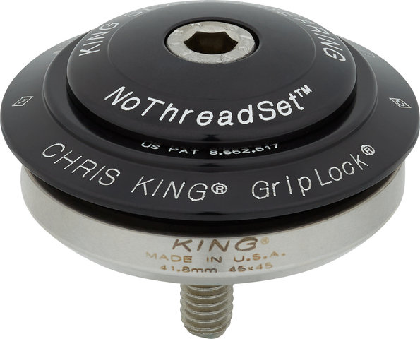 Chris King DropSet 5 IS42/28,6 - IS52/40 GripLock Steuersatz - black/1 1/8" - 1,5" tapered/IS42/28,6 - IS52/40