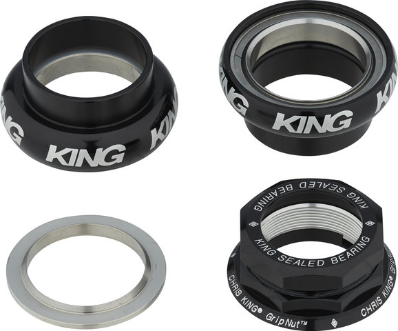 Chris King GripNut Bold EC34/28,6 - EC34/30 Gewindesteuersatz - black/EC34/28,6 - EC34/30