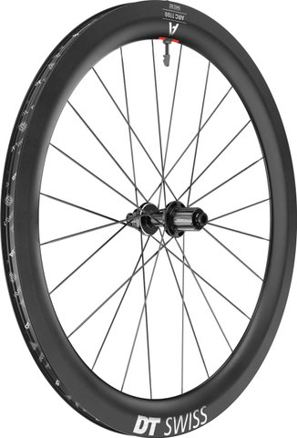 DT Swiss Juego de ruedas ARC 1100 DICUT 55 Carbon Disc Center Lock 28" - negro/100 mm/Non Boost/Shimano carretera/142 mm/28"/Non Boost