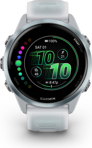 Garmin Forerunner 570 42 mm Smartwatch - steinweiß-blau