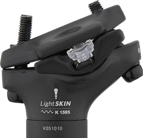 LightSKIN Tija de sillín LED con luz trasera integrada con aprobación StVZO - black anodized/27,2 mm/350 /9 