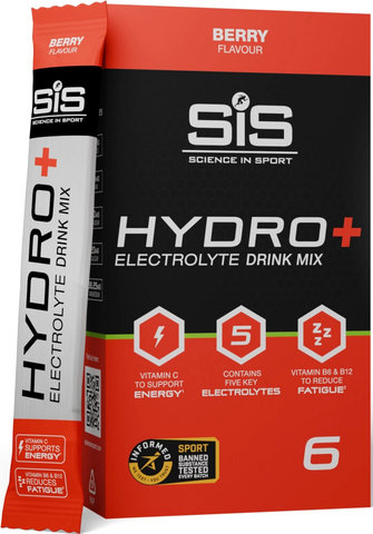 SIS Polvo para bebida Hydro+, 6 piezas - baya