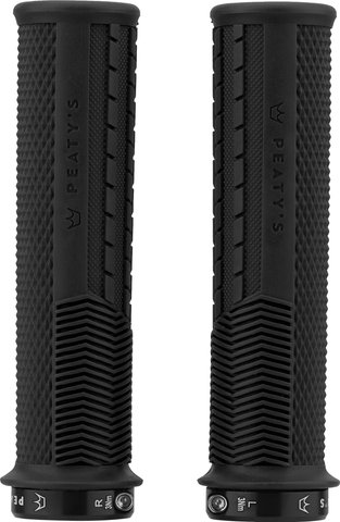 Peaty's Monarch Grips Knurl Lock-On Handlebar Grips - black/thin