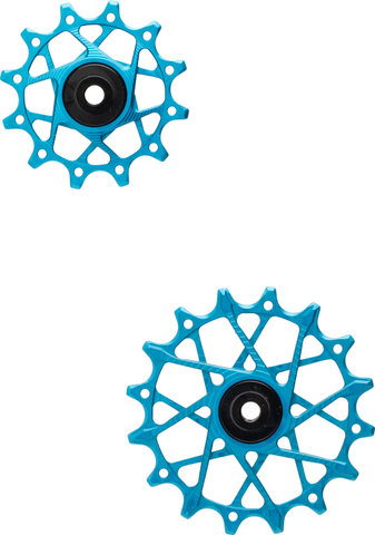 Garbaruk Juego de Poleas de Cambio 12 + 16 Dientes para SRAM 11/12 Velocidades - blue | 12 dientes (rueda guía), 16 dientes (rueda tensora)