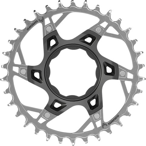 SRAM Kettenblatt T-Type XX Eagle Transmission Direct Mount für TQ HPR50 - black-silver | 34 Z | 34
