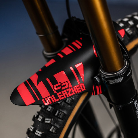 Unleazhed Mudguard M01 Logo Skin Schutzblech - red