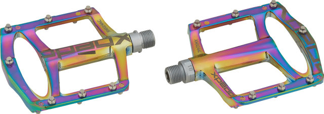 Xpedo Spry Aluminium Platform Pedals - oil slick