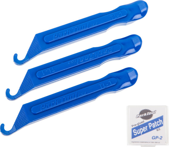 ParkTool Palanca de neumáticos y parches autoadhesivos TR-1 - azul