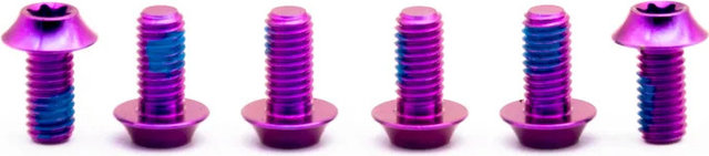 OAK Components Juego de Tornillos de titanio M5x10 para Disco de freno 6 agujeros - purple