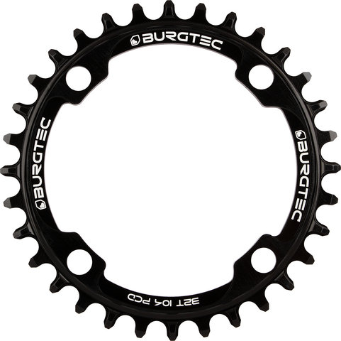 Burgtec 104 mm BCD Thick Thin chainring for Shimano - burgtec black/32/32 