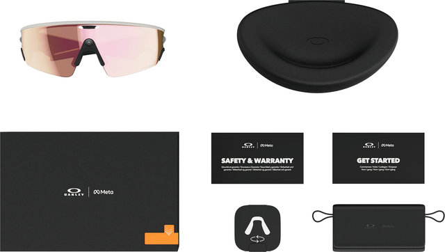 Oakley Vanguard Meta AI Sports Glasses - white | prizm rose gold