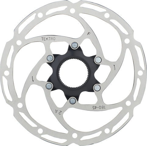 Tektro TR-45 Center Lock Brake Rotor for E-bikes - black-silver/180 mm
