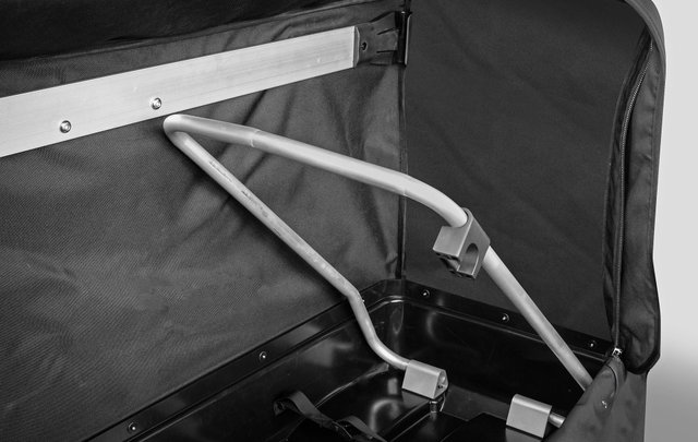 Eufab Caja de transporte para portabicicletas 350 L - negro-negro