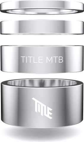 Title MTB Headset Spacer Kit 1 1/8" - chrome