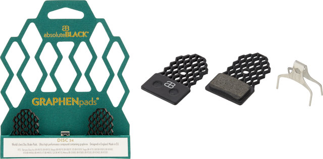 absoluteBLACK Plaquettes de Frein GRAPHENpads Disc pour Shimano - organique - aluminium/SH-013