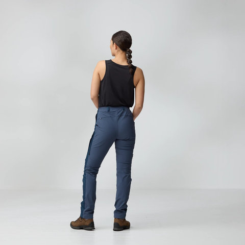 Fjällräven Pantalon femme Abisko Hybrid Trail - navy | XXS