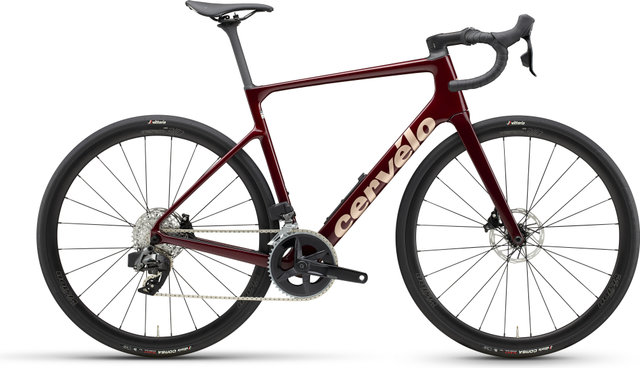 Cervélo Caledonia-5 Rival AXS 28" Carbon Rennrad - carmine/54 cm