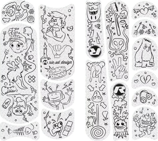 rie:sel design kids:tape Rahmenschutzset - youngstar doodle black